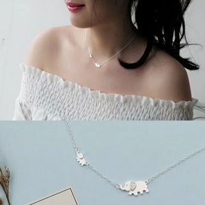 NEW 925 STERLING SILVER PLATED ELEPHANT NECKLACE